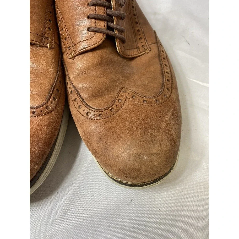Cole Haan Men's Leather Grand Wingtip Oxford Shoes Lace Up Woodbury Size 10.5M